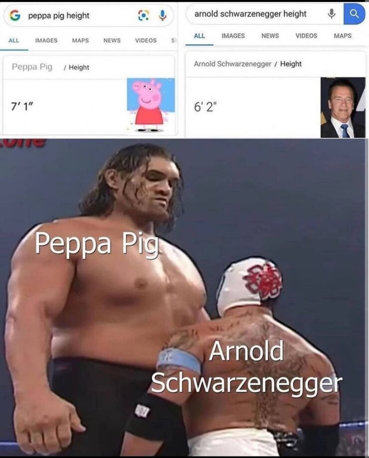 Pepa Pig Height Meme